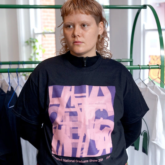 Hatched 2024, BLACK with PINK  print