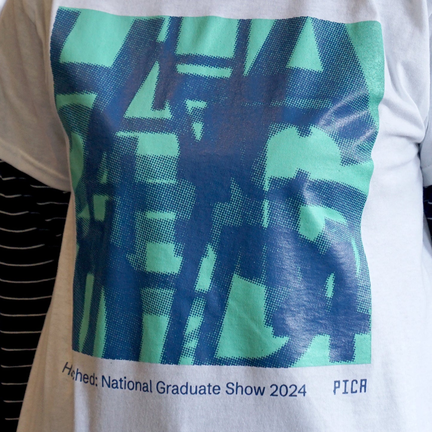 Hatched 2024, WHITE with GREEN print