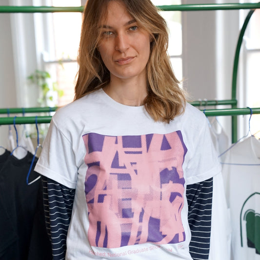 Hatched 2024, WHITE with PINK  print