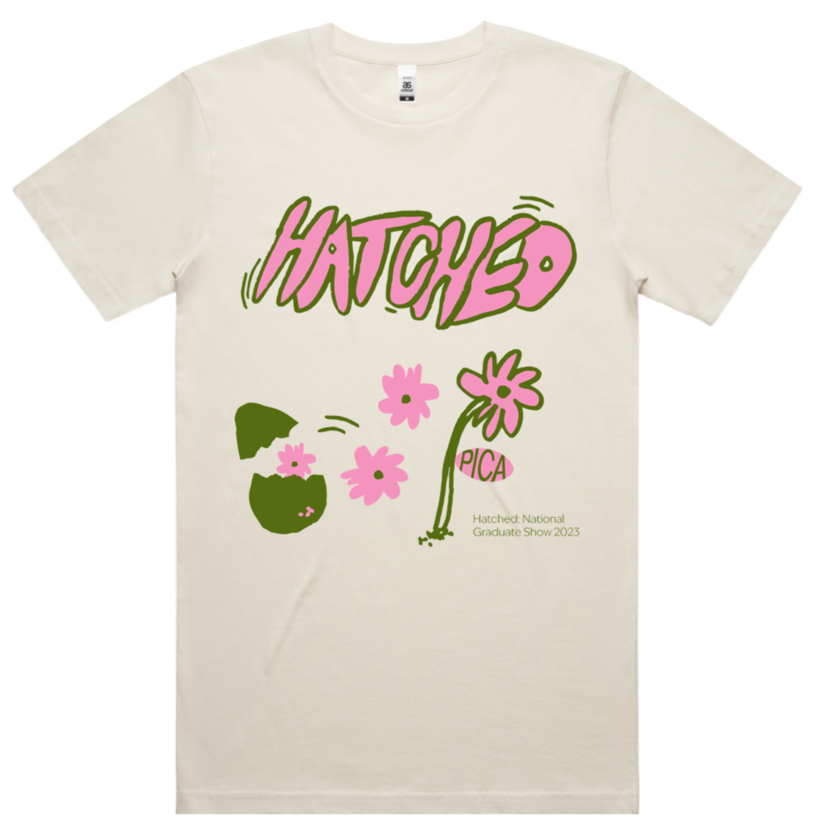 Hatched 2023, Short Sleeve T, Cream